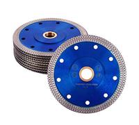 GoYonder 4.5 Inch Super Thin Diamond Saw Blade for Cutting Porcelain Tiles,Granite Marble Ceramics (Blue-4.5"-10pcs)
