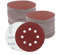 Goysen 125mm Sanding Discs, 5 Inch 8 Hole Round Sanding Discs Pads for Random Orbital Sander (600 Grit) - 120pcs