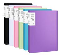 Goysen 6 Pack A4 Display Book 30 Pockets, A4 Display Folder with Plastic Sleeves, Presentation Document Folder for Individuals, Schools, and Offices (6 Colours)