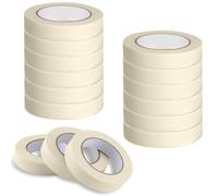 Goysen Masking Tape 15 Rolls (25mm X 50m), General Purpose Painters Masking Tape Adhesive Multi Surface Decorator Tape for Crafts DIY and Indoor Painting