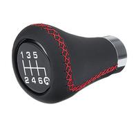 GOZAR 6 Speed Car Manual Transmission Gear Shift Knob Skull Shifter Lever - Red