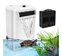 GOZILLA Turtle Tank Filter,16W 1000L/H High Flow-Rate Adjustable Turtle Filter Fish Tank Filter, Silent Waterfall Aquarium Filter for Low Water Level Tank from 30 to 55 GAL.(White)