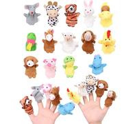 GOZINA 14Pcs Finger Puppets for Toddlers and Babies - Hand Puppets Toys, Small Toys for Kids, Party Bag Fillers, Nursery Rhyme Gift