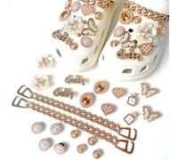GOZINA 22PCS Shoe Charms for Jibbitz Croc Charms, Shining Shoe Decoration Charm for Adults Kids Women Girls Birthday Christmas Party Gifts, Croc Gems Charm Bling Accessories
