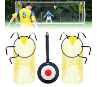 GOZINA 3PCS Training Equipment with 2 Top Bins Football Targets and Target Net for Goal and Rebounder Net