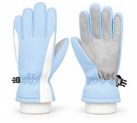 GOZINA Ski Gloves for Men Women, Warm Thermal Touchscreen Snow Gloves | Thick Fleece Lined Windproof Water-Resistant Winter Gloves with Anti-Slip Waterproof PU Palm for Skiing, Snowboarding