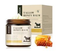 GOZINA Tallow and Honey Balm, Beef Tallow Skin Care Moisturiser - 100% Grass - Tallow Face Cream - Deep Hydration & Skin Barrier Repair, Unscented Oil-Free Moisturizer for Sensitive Skin 120g