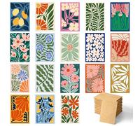 GOZINA Thank You Cards Multipack, Floral Thankyou Cards Bulk with Kraft Paper Envelopes, 4x6 Inch Blank Cards, Greeting Card for Birthday, Wedding, Baby Shower, Graduation, Thanksgiving