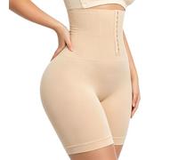GOZINA Tummy Control Knickers, Butt Lifting High Waisted Seamless Shapewear Under Dresses with Button Placket, Suck in Tummy Pants for Women (UK, Alpha, XS, S, Regular, Regular, skin)
