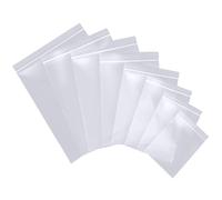 Gozmy Resealable Plastic Bags, Clear, 13x19cm, 100pcs, Press-to-seal Closure, Applicable for Kitchen, Office, Craft Supplies Storage