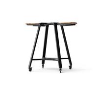 Gozney Arc & Arc XL Pizza Oven Stand, Outdoor Stand with Locking Wheels, Adjustable Wood Wings for Ingredients and Tools, Hanging Hooks for Cookware