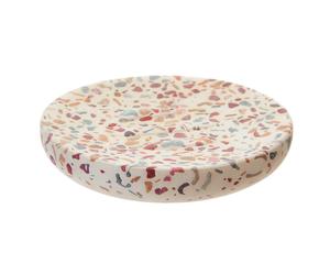 Gozo Terrazzo Concrete Round Soap Dish Tray Bathroom Soap Holder Plate Bath Tray