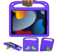 GOZOPO Kids Case for iPad 9th / 8th / 7th Generation (10.2 Inch 2021/2020/2019), Lightweight & Shockproof Handle Stand Case Compatible with iPad 10.2 / Air 3 10.5" / i Pad Pro 10.5" - Purple