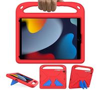 GOZOPO Kids Case for iPad 9th / 8th / 7th Generation (10.2 Inch 2021/2020/2019), Lightweight & Shockproof Handle Stand Case Compatible with iPad 10.2 / Air 3 10.5" / i Pad Pro 10.5" - Red