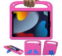 GOZOPO Kids Case for iPad 9th / 8th / 7th Generation (10.2 Inch 2021/2020/2019), Lightweight & Shockproof Handle Stand Case Compatible with iPad 10.2 / Air 3 10.5" / i Pad Pro 10.5" - Rose