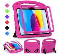 GOZOPO Kids Case for iPad A16 11th Generation 11" 2025 / iPad 10th Generation 10.9 Inch 2022, with Built-in Screen Protector and Kickstand, Shockproof Cover for i Pad 11/10 Gen, Rose