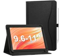 GOZOPO Universal Case for 10.1 inch Tablet, PU Leather Protective Cover with Stand Pocket for TABWEE/Hakaug/Urao/FEONAL/TECLAST/Lenovo/MUISOO 10.4 inch Tablet & All Android Tablets 9.6-11" (Black)