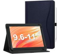 GOZOPO Universal Case for 10.1 inch Tablet, PU Leather Protective Cover with Stand Pocket for TABWEE/Hakaug/Urao/FEONAL/TECLAST/Lenovo/MUISOO 10.4 inch Tablet & All Android Tablets 9.6-11" (Dark Blue)