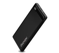GOZVRPU Rechargeable Power Bank,10000mAh Fast Charge Power Bank with USB A and USB C Ports, Portable Charger with LED Digital Screen for Heated Jackets and Vest（Hidden Black）