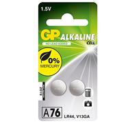 GP A76 °F U2 Alkaline Batteries AG13/LR44 (1.5 V Pack of 2 in Blister Packaging