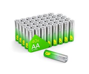 GP AA-14500Super Alkaline AA Mignon Batteries Pack of 40 Batteries,Green