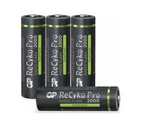 GP AA Battery Rechargeable GP NiMH 2000 mAh ReCyko Pro Photoflash 1.2V 4 pcs.