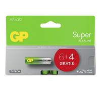 GP Alkaline Super AA 1.5V blister battery pack of 10