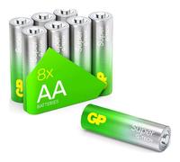 GP Super Alkaline Batteries AA Mignon, LR06, 1.5 V, Pack of 8, Ideal for Powering Everyday Devices - G-TECH Technology