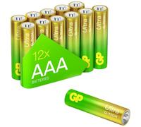GP Batteries AAA batteries AAA pack of 12 Ultra Alkaline disposable double aa batteries 1.5v 10 year shelf life for toys fairy lights camera household applications LR6 Premium AAA