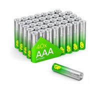 GP Batteries AAA (Micro, LR03) 1.5V, pack of 40, super alkaline long-life technology, economy pack