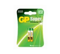 GP GPPCA025A001 Super Alkaline AAAA Batteries (25A) - Card of 2