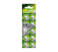 GP GPPBA186F004 Alkaline Button Cell 186 (LR43) - Card of 10