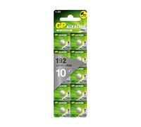 GP Batteries Alkaline LR41 Button Cell - Chrome/Black/Red (Pack of 10)