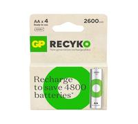 GP GPRHC272E044 GP Recyko NiMH 2600mAh AA 4's ECV paper box