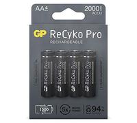 GP Batteries ReCyko+Pro HR06 AA Batteries NiMH 2000 mAh 1.2 V Pack of 4