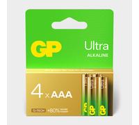 GP Batteries Ultra Alkaline AAA Batteries (4 Pack), Multi Coloured One Size