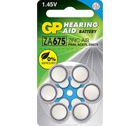 GP Batteries Zinc Air Button ZA675 Button Battery (Pack of 6)