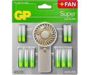 GP BATTS AA & AAA Alkaline Batteries with Free Handheld Fan - Pack of 24