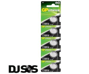 GP CR2016 PACK OF 5 BATTERIES BUTTON COIN CELL LITHIUM BATTERY BR2016 ECR2106