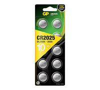 GP CR2025 3V Lithium Coin Cell Batteries 10 Pack - Flat Battery for Car Key/Key Fob Audi Mercedes Nissan - DL2025 2025 Batteries also suitable for scales/toys/heartrate monitor etc…