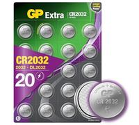 GP CR2032 3V Lithium Coin Cell Batteries - Pack of 20, DL2032 ECR2032