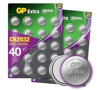 GP CR2032 3V Lithium Coin Cell Batteries - Pack of 40, DL2032 ECR2032