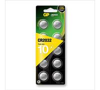 GP CR2032 3V Lithium Button Cell Battery Pack of 10