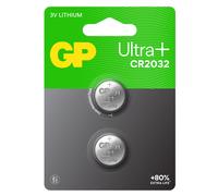 GP CR2032 Ultra Plus 3V Lithium Coin Cell Batteries - Pack of 2