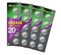 GP CR2430 3V Lithium Coin Cell Batteries - Pack of 20
