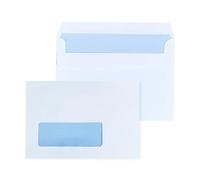 GP Globe Packaging 250 x C6 A6 White Window Self Seal Paper Envelopes (Size: 162x114mm) - Printer Safe & Fully Opaque Security Envelopes - Business Mailing Envelopes for Office & Home Use