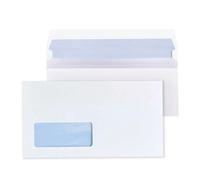 GP Globe Packaging 250 x DL White Window Self Seal Paper Envelopes (Size: 220x110mm) - Printer Safe & Fully Opaque Security Envelopes - Business Mailing Envelopes for Office & Home Use