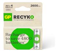 GP Rechargeable Battery ReCyko NiMH AA 2600mAh 1.2V - 4 pieces