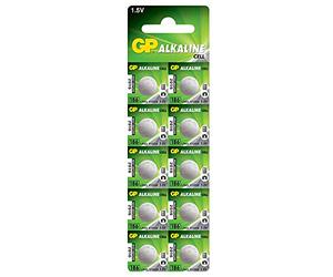 GP GPPBA186F004 Alkaline Button Cell 186 (LR43) - Card of 10