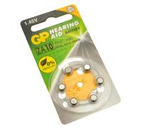 GP Hearing Aid Batteries ZA10 PR70 Yellow 1.4V 75mAh 3.6x5.8mm